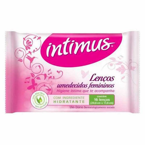 Lenço Umedecido Intimus Feminino com 16 unidades