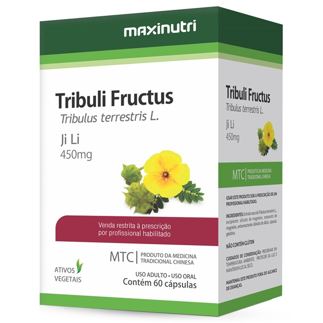 Tribuli Fructus 450mg (Tribulus Terrestris) com 60 Cápsulas 