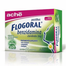 Flogoral com 12 Pastilhas Sabor Menta