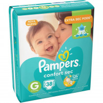 Fralda Pampers Confort Sec G com 38 unidades