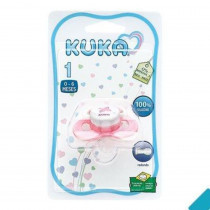 Chupeta Kuka Silicone 0-6 Meses Rosa 1 Unidade