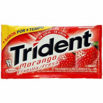 Chiclete Trident morango com 05 unidades