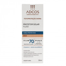 Protetor Solar Adcos FPS 70 Fluid Shield Beige 50ml