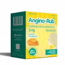 Angino-rub 3mg Mel e Limão com 16 Pastilhas