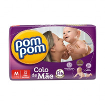 Fralda Pom Pom Colo de Mãe M 24 Unidades