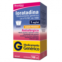 Loratadina 1mg/ml Xarope Antialérgico 100ml