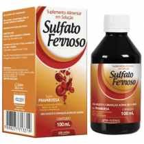 Sulfato Ferroso Sabor Framboesa com 100ml