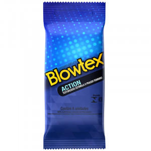 Preservativo Blowtex Action com 6 Unidades