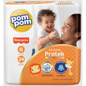 Fralda Pom Pom Derma Protek G com 24 Unidades