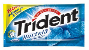 Chiclete Trident hortela com 05 unidades