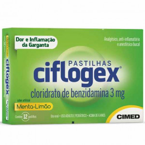 Ciflogex Menta e Limão 12 Pastilhas