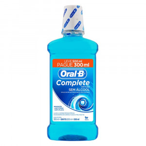 Enxaguatório Bucal Oral B Menta Leve 500ml Pague 300ml 