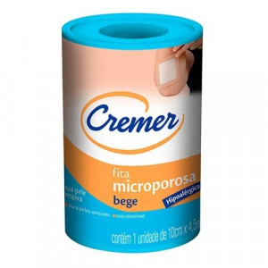 Fita Microporosa Bege Cremer 10cm X 4,5m