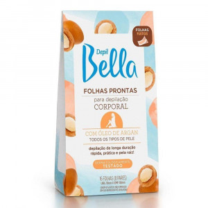 Folhas Depilatórias Corporal Depil Bella Argan 16 unidades