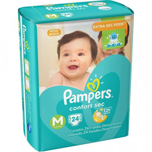 Fralda Pampers Confort Sec M 24 Unidades