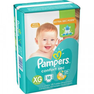 Fralda Pampers Confort Sec XG 18 Unidades