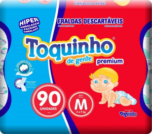 Fralda Toquinho Premium M 90 Unidades