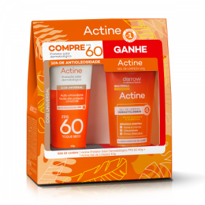 Kit Actine FPS 60 Cor Universal 40g + Gel de Limpeza 40g