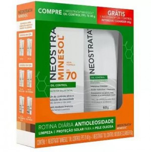 Kit Neostrata Oil Control FPS 70 Minesol 40g + Gel de Limpeza 60g