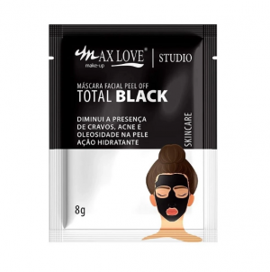 Max Love Máscara Facial Peel Off Total Black 8g