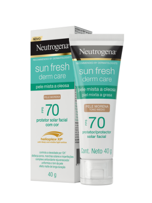 Protetor Solar Facial Neutrogena Sun Fresh FPS 70 Pele Morena 40g