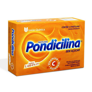 Pastilhas Pondicilina Sabor Laranja 12 Unidades