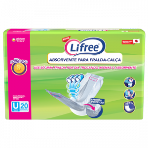 Absorvente para Fraldas Unissex Lifree com 20 Unidades