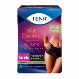 Roupa Íntima Tena Pant Discreet Black G/EG 8 Unidades