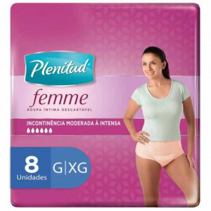 Fralda Plenitud Active Feminina G/XG com 8 Unidades