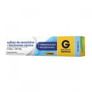 Sulfato de Neomicina + Bacitracina Zíncica Pomada Cimed 15g